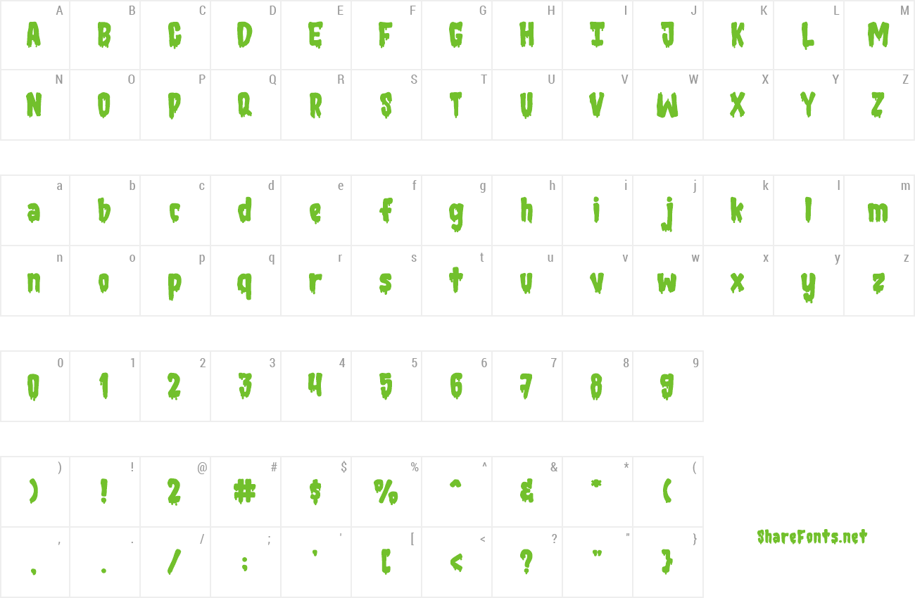 Font Zombie Mansion preview